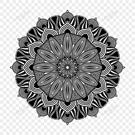 Decorative Black Mandala Background PNG Transparent And Clipart Image ...