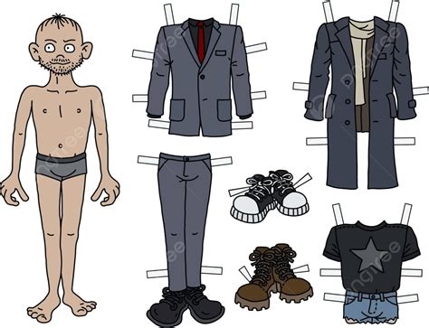 The Paper Doll Boy Cartoon Blue Dark Vector Cartoon Blue Dark Png