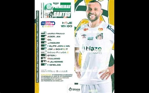 Santos Definido Para Encarar Palmeiras No Allianz Parque Por T Tulo