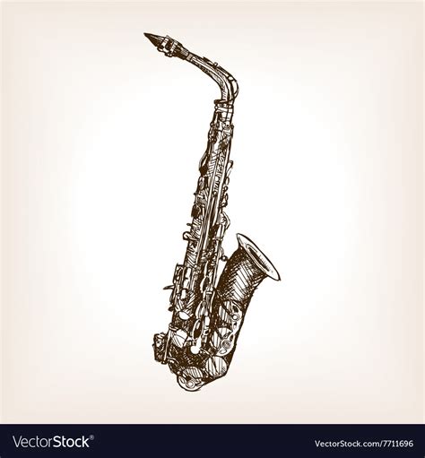 Alto Saxophone Pencil Drawing