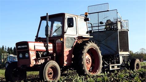 Volvo BM 430 In The Field Taking Up Beets W Rationel Beet Harvester