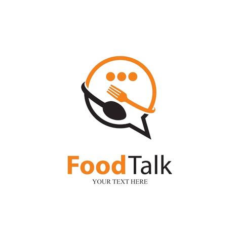 Premium Vector Food Talk Logo Design Template