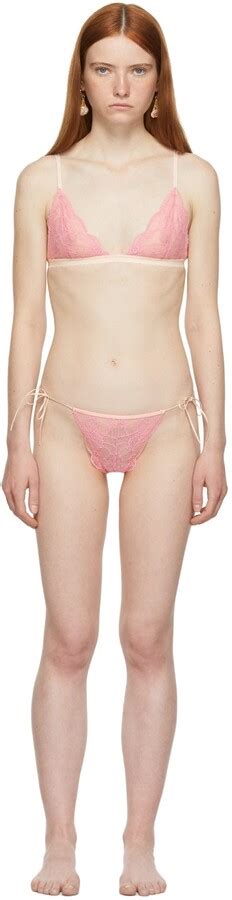 Ichiyo Ssense Exclusive Pink Tulle Love Lingerie Set Shopstyle Bras