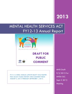 Fillable Online Fillable Online Mental Health Services Act Fy