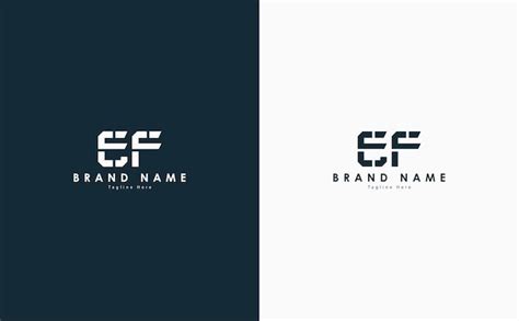 Cr Ation De Logo Vectoriel Lettres Ef Vecteur Premium