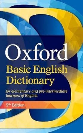 Oxford Basic English Dictionary 5e 9780194419208 Amazon Books