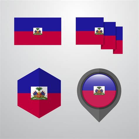 Haiti flag design set vector 14212245 Vector Art at Vecteezy