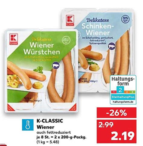 K Classic Wiener Angebot Bei Kaufland