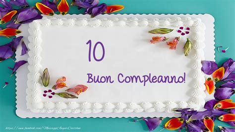 Buon Compleanno 10 Anni Torta