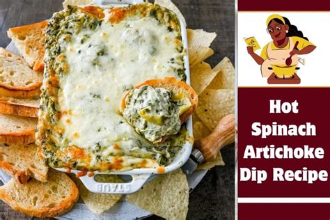 Hot Spinach Artichoke Dip Recipe Birthday Stock