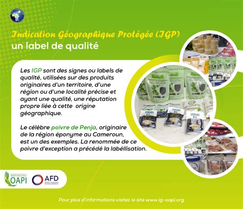 Indication G Ographique Prot G E Un Label De Qualit Oapi