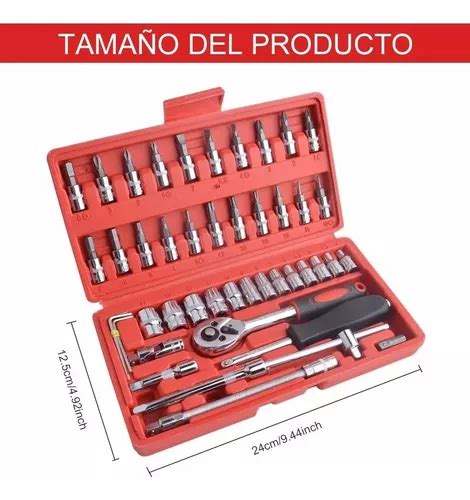 Kit De Herramientas Mecanica 46 Pz Con Desarmador Y Matraca En Venta En