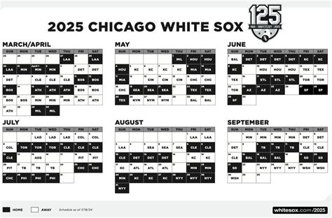 2025 Chicago White Sox schedule released - South Side Sox