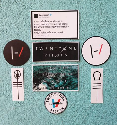 Twenty One Pilots Stickers Pack Of 5 By Crystalclear1994 On Etsy с изображениями