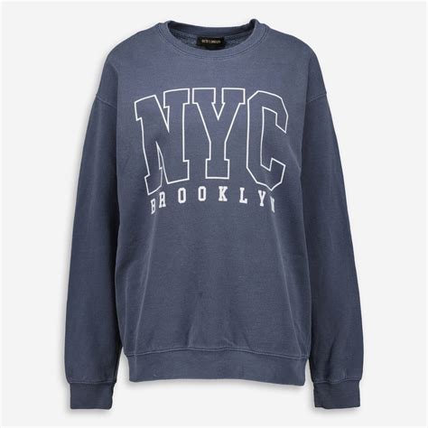 Blue Washed Nyc Sweatshirt Tk Maxx Uk