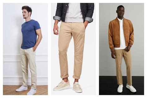 Id Es De Looks Avec Un Pantalon Beige Chino Homme