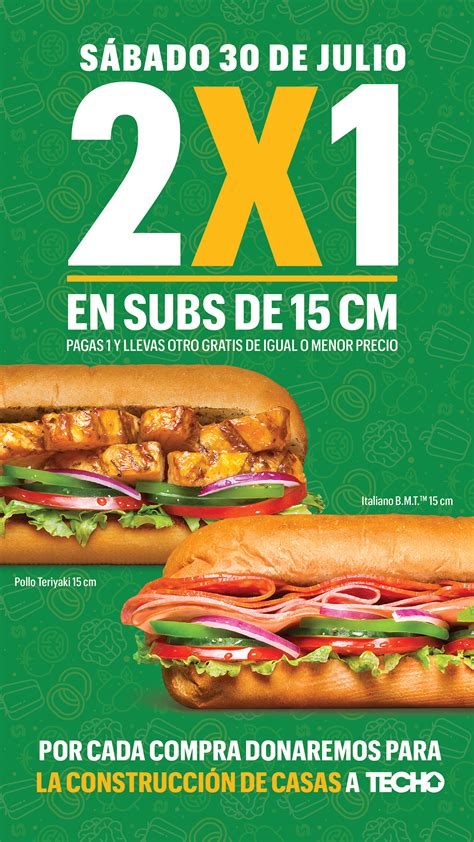 Promocion 2x1 Julio Promociones Subway Panamá