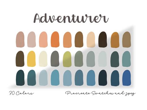 Adventurer Procreate Color Palette Graphic By Mandalabunnydigital · Creative Fabrica