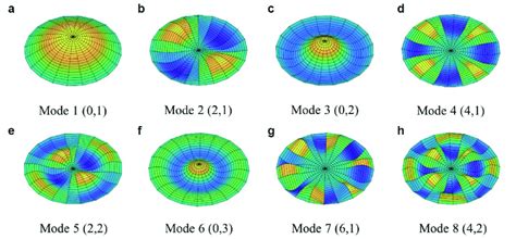 The First Eight Mode Shapes Of Flexoelectric Circular Thin Plate