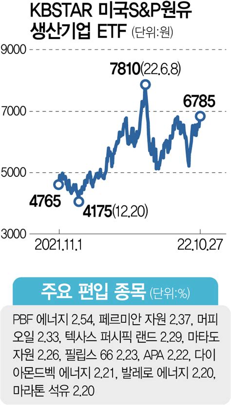 Etf 줌인 美 원유 생산기업 Etf 올해 수익률 5169