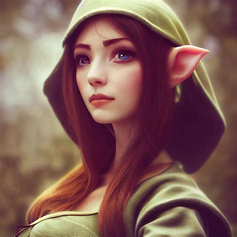 Cute Elf Waifu E21bf6f6 46b6 4c5c 8a55 Ebb464ae744a Painting By Motionage Designs Fine Art America