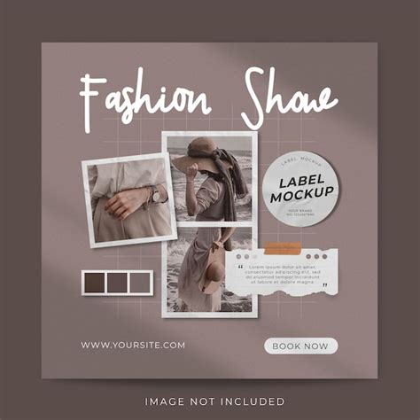 Premium Psd Fashion Instagram Post Template With Photo Frame Mockup