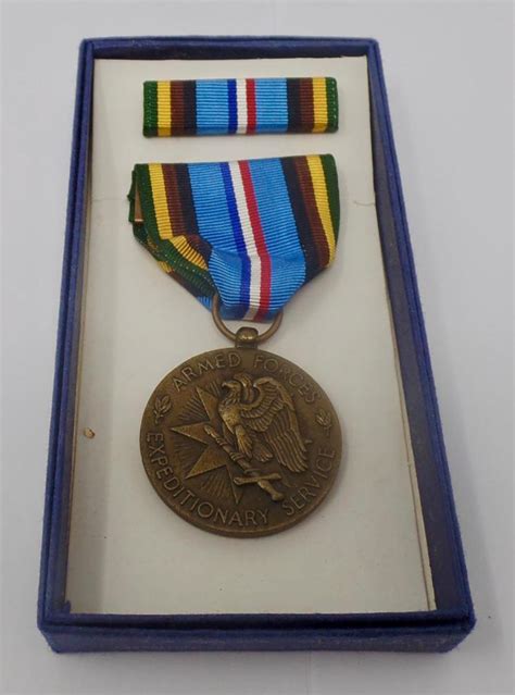 Sold Price Vintage Armed Forces Expeditionary Service Medal And Ribbon