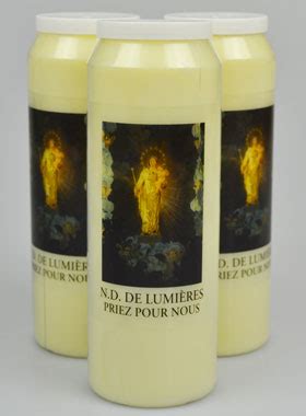 Lot de 3 Bougies de Neuvaine Notre Dame de Lumières La Boutique des