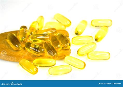 Omega Vitamins And Vitamin D Capsules Isolated Stock Image Image Of