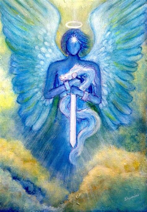 archangel michael painting etsy