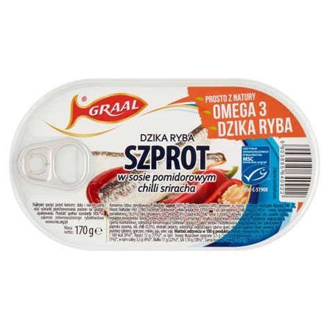 Graal Szprot w sosie pomidorowym chilli sriracha 170 g Torimpex Toruń