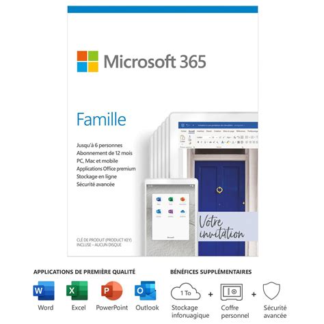 Microsoft Famille Abonnement De Mois Jusqu Utilisateurs