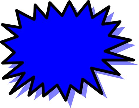 Blue Explosion Blank Pow Clip Art At Vector Clip Art Online