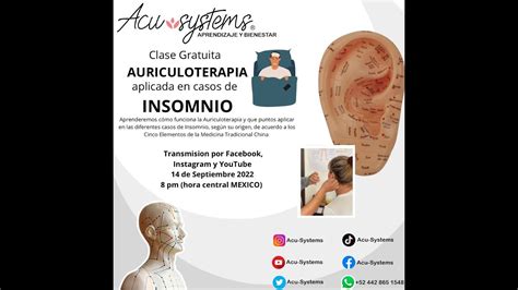 Auriculoterapia Aplicada En Casos De Insomnio Clase Gratuita YouTube