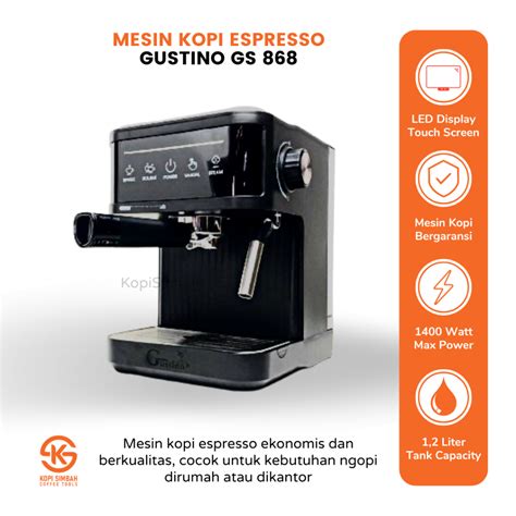 Jual Mesin Kopi Espresso Gustino Gs Coffee Maker Machine Alat Seduh