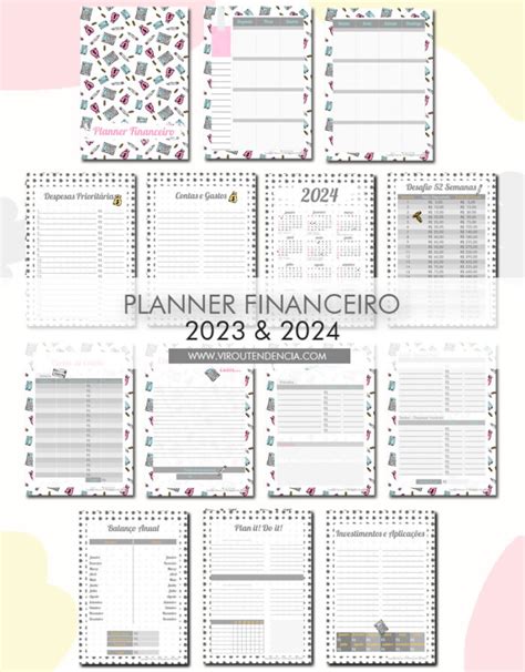 Planner Financeiro 2023 para download para organizar finanças e poupar