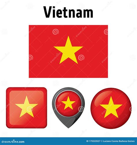 Illustration Flag Of Vietnam And Several Icons Stock Vector