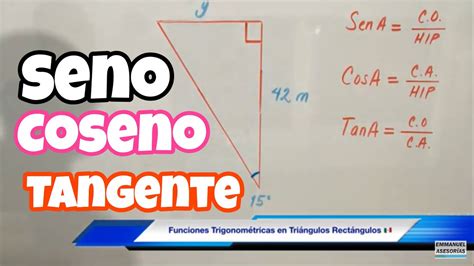 Funciones TrigonomÉtricas Seno Coseno Y Tangente En TriÁngulos Youtube