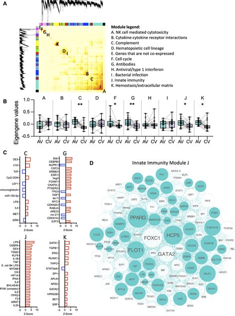 Network Analysis Reveals Five Exacerbation Associated Gene Modules