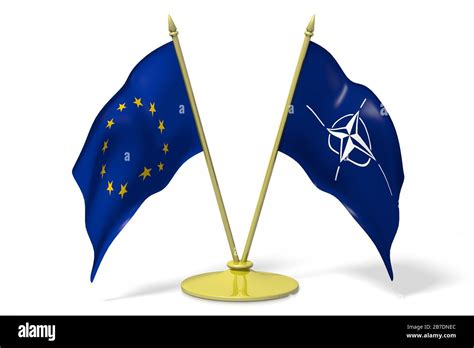 Bandera de la Unión Europea y OTAN Fotografía de stock Alamy