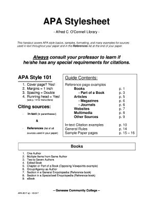 Fillable Online APA Stylesheet Fax Email Print PdfFiller