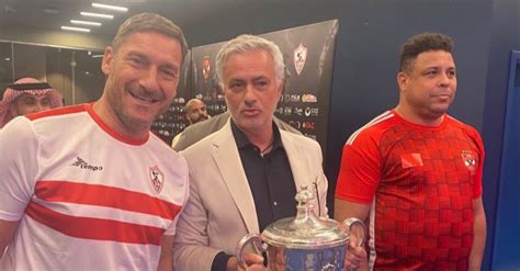 Totti Ospite Alla Finale Di Coppa DEgitto Insieme A Lui Mourinho E