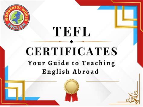 Tefl Certificates Your Guide To Teaching English Abroad Wonderful