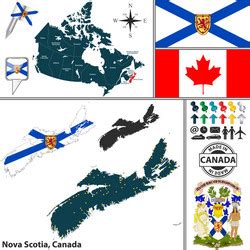 Nova Scotia Administrative And Political Map Vector Image