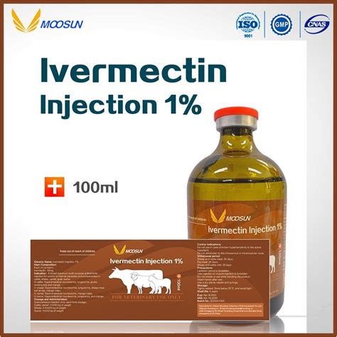 GMP ISO Veterinary Medicines Ivermectin Injection 1% for Animal - China ...