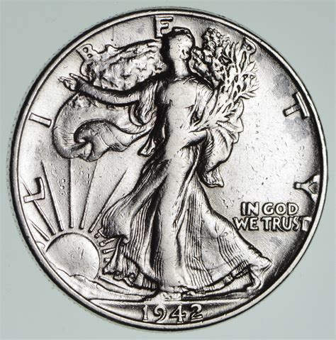 Strong Feather Details Walking Liberty Half Dollar Property Room