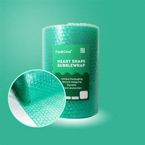 Packcasa Colored Heart Shaped Bubble Wrap 12 X 30 Ft Packaging Solution