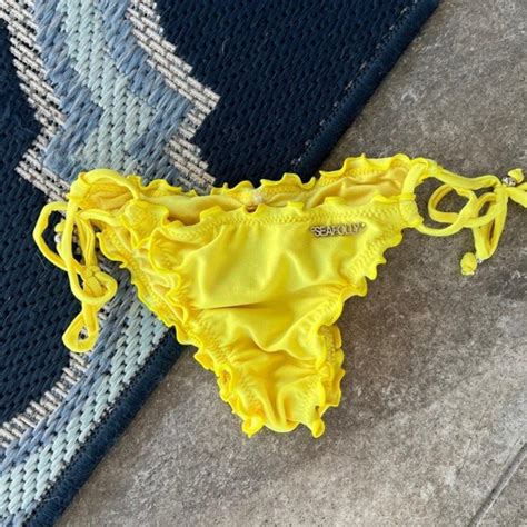 Seafolly Shimmer Brazilian Side Tie Bikini Depop