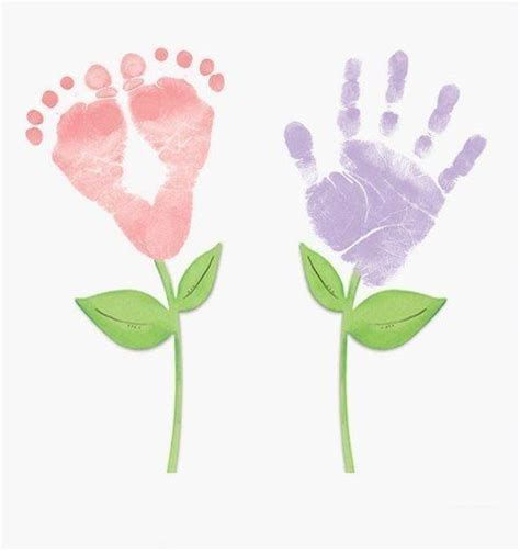 Handprint And Footprint Painting Baby Footprint