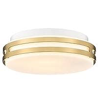 Autelo Flush Mount Ceiling Light Vintage Gold Ceiling Light